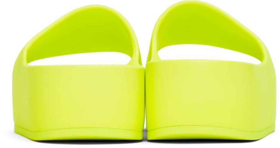 商品Balenciaga|Yellow Chunky Platform Slides,价格¥1368,第6张图片详细描述