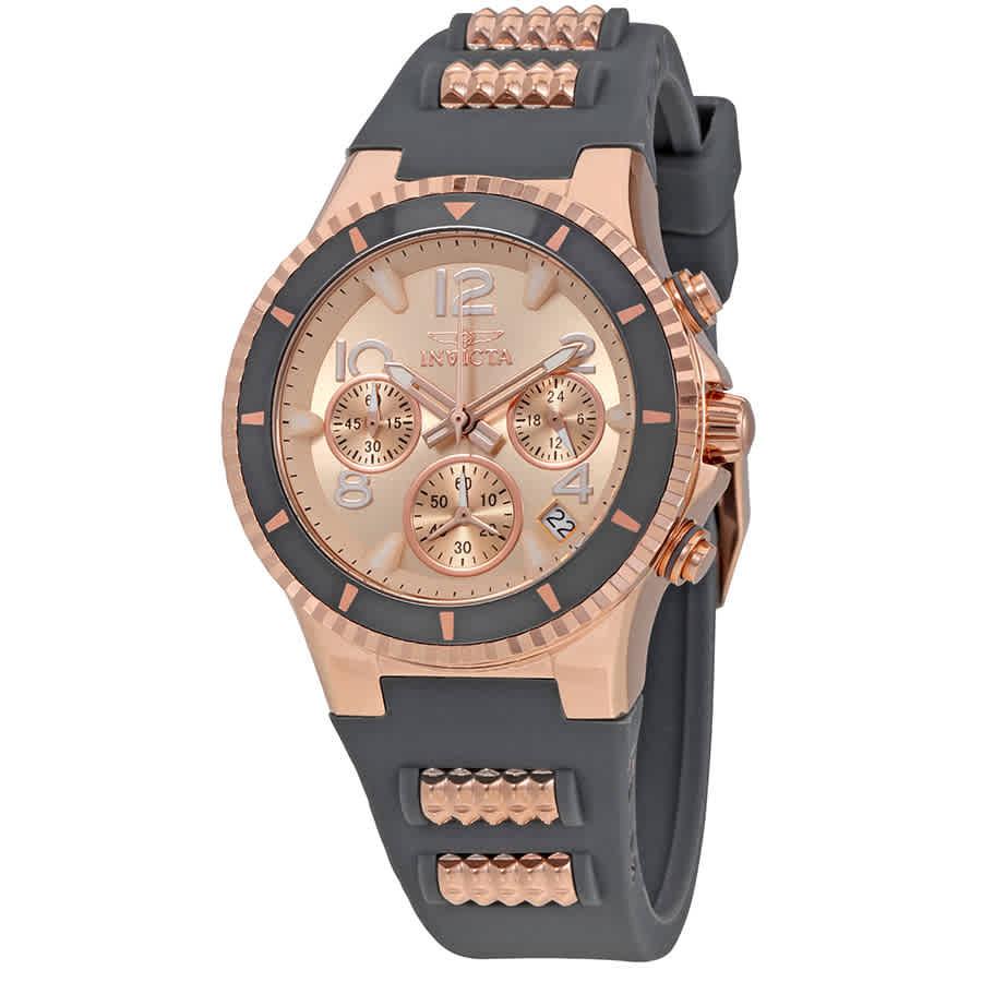 Invicta BLU Chronograph Rose Dial Ladies Watch 24189商品第1张图片规格展示