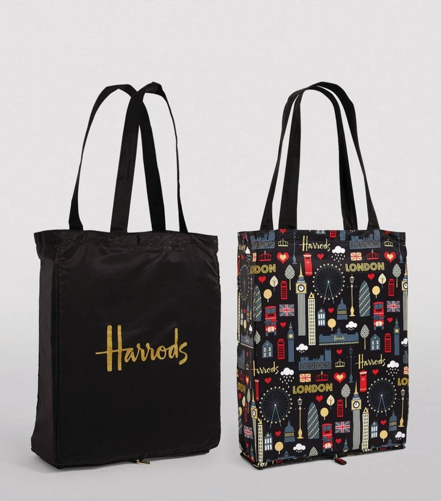 商品Harrods|Recycled Glitter London and Logo Pocket Shopper Bag (Set of 2),价格¥295,第3张图片详细描述
