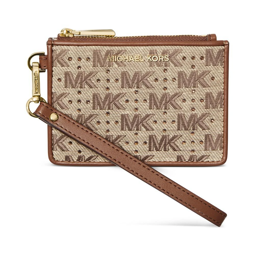 商品Michael Kors|Logo Crystal Embellished Jet Set Small Coin Purse In Gift Box,价格¥360,第1张图片