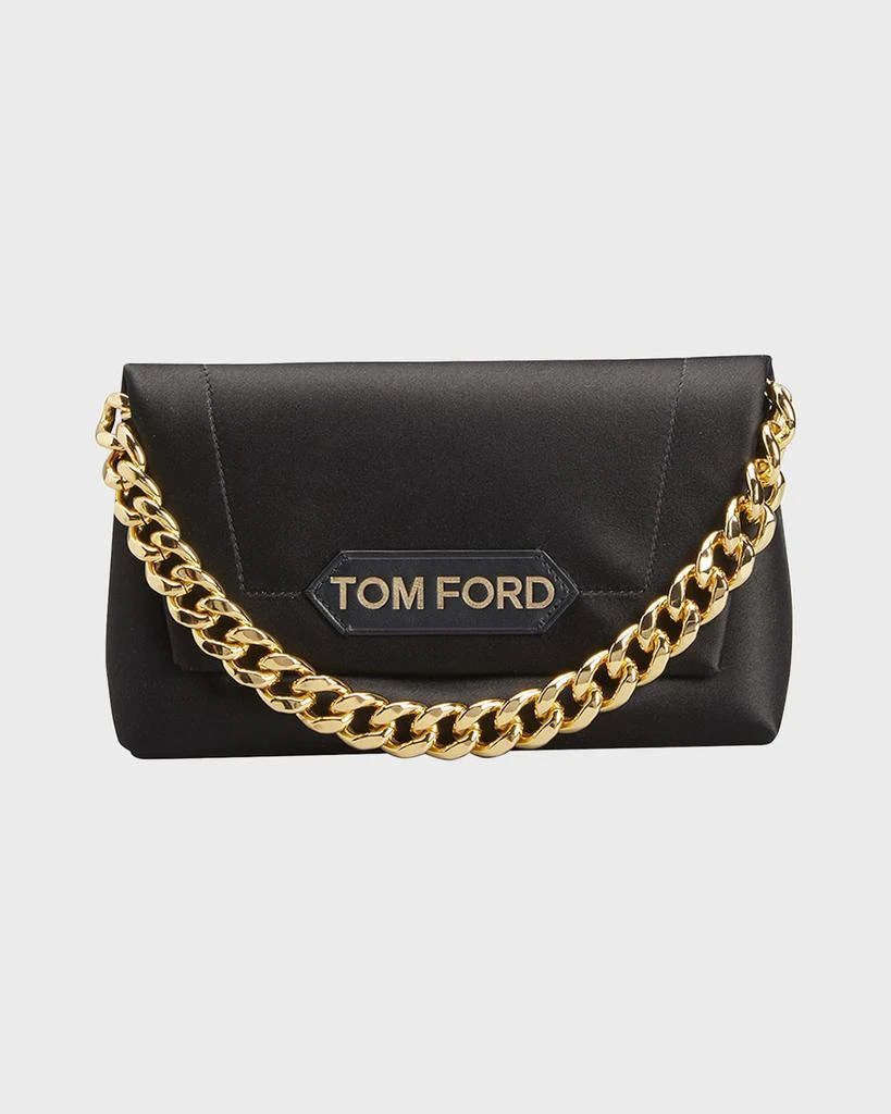 商品Tom Ford|Label Mini Satin Chain Shoulder Bag,价格¥12574,第1张图片