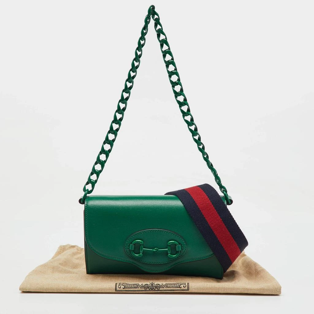 Gucci Green Leather Mini Horsebit 1955 Shoulder Bag 商品