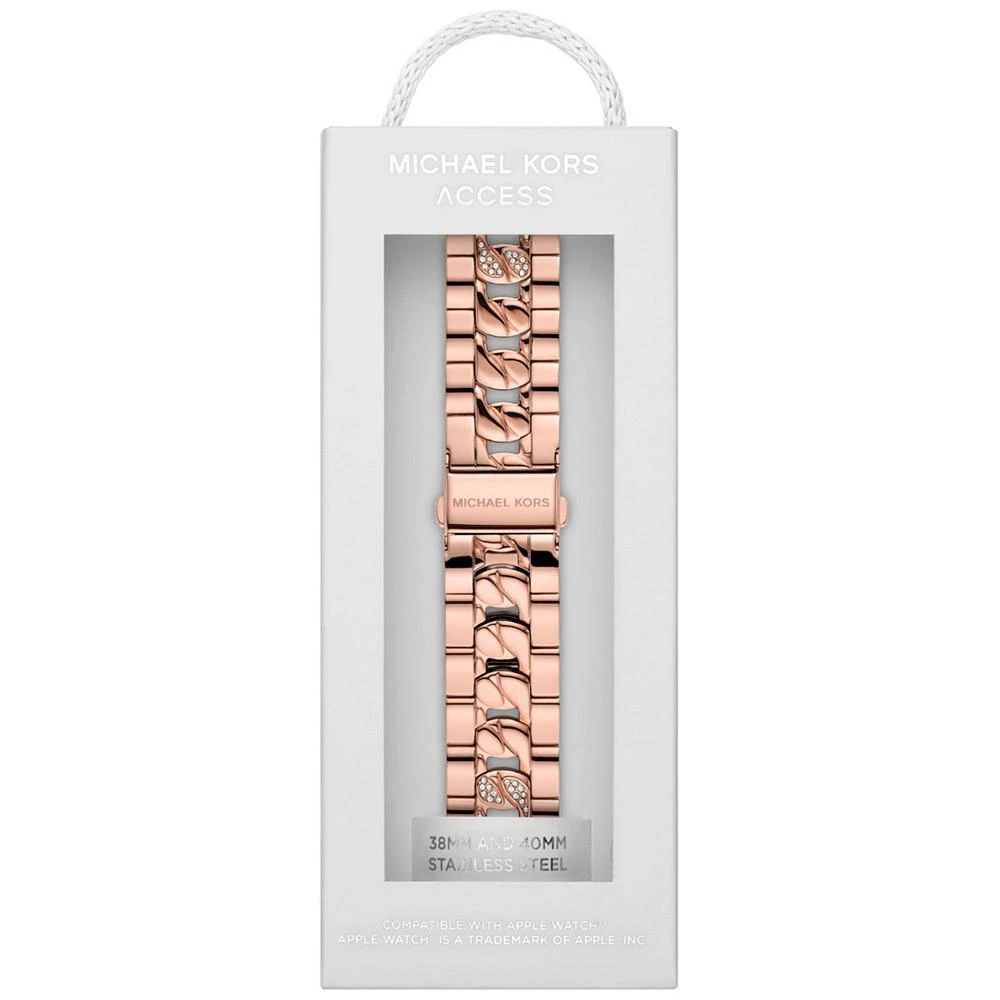 商品Michael Kors|Rose Gold-Tone Stainless Steel Curb Chain Band for Apple Watch 38mm and 40mm,价格¥1436,第2张图片详细描述