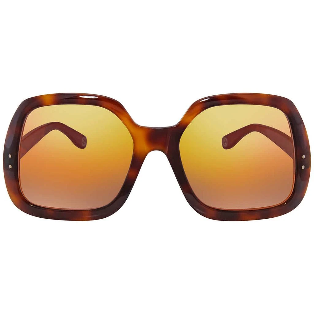 商品Gucci|Gucci Orange Irregular Ladies Sunglasses GG0625S 004 58,价格¥1062,第2张图片详细描述