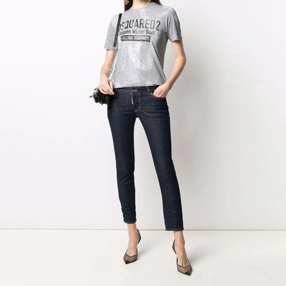 DSQUARED2 女士紧身版型经典蓝牛仔裤 S80LA0017-S30595-470 商品