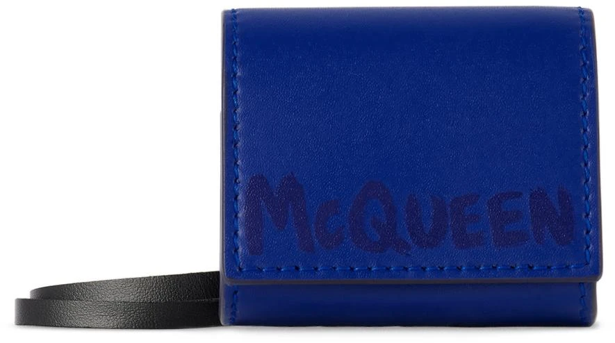 商品Alexander McQueen|Blue Leather AirPods Case,价格¥779,第1张图片