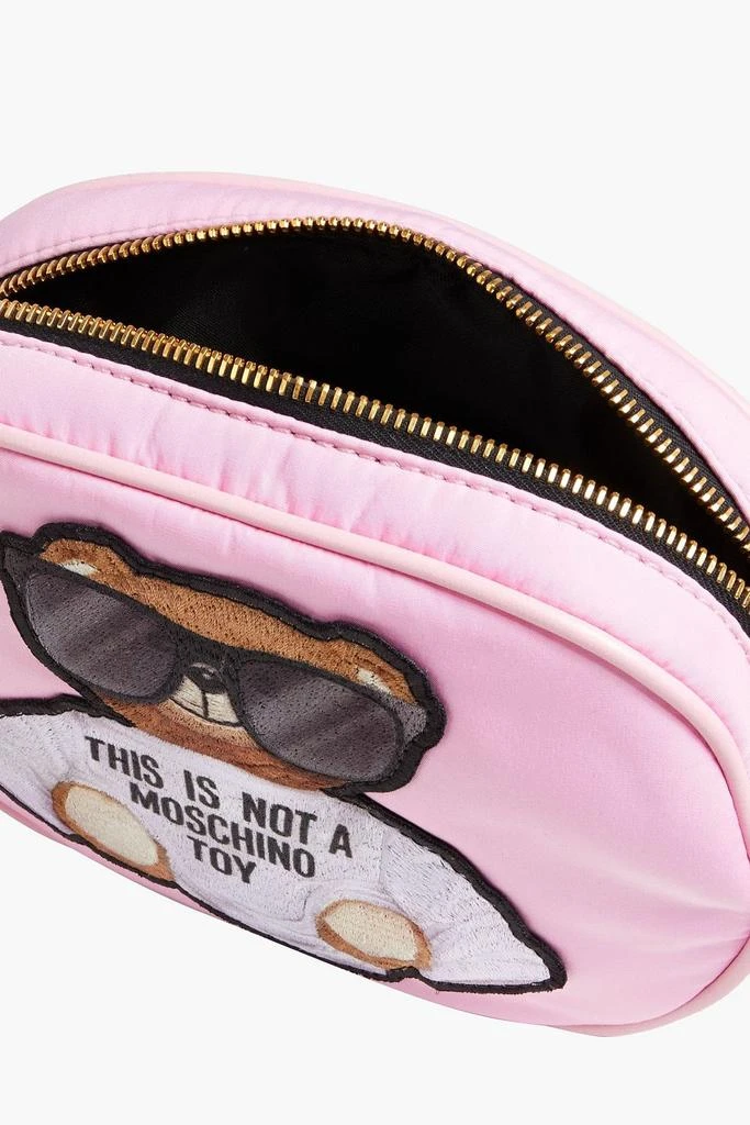 商品Moschino|Appliquéd shell and leather belt bag,价格¥3814,第5张图片详细描述