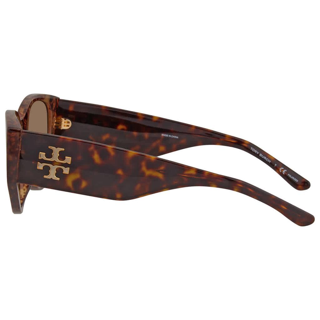 Tory Burch Brown Rectangular Ladies Sunglasses TY9064U 15198352商品第3张图片规格展示
