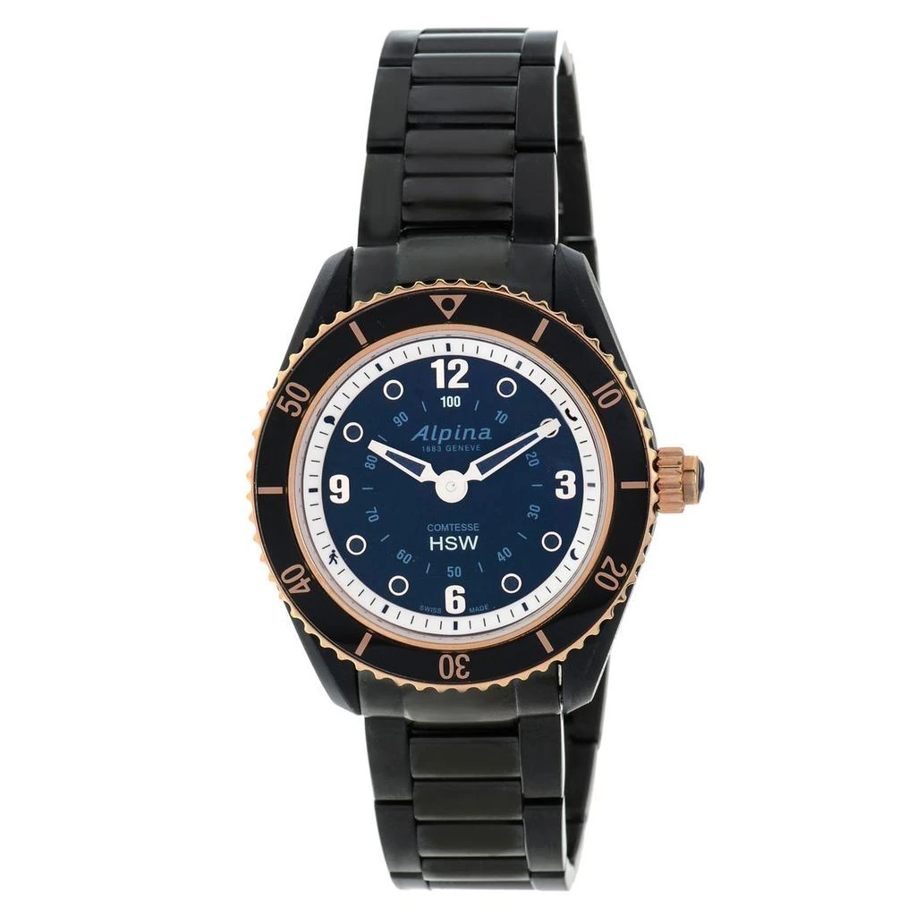 商品Alpina|Alpina Horological Smartwatch Fibre Glass Quartz Women's Watch AL-281BY3V4B,价格¥3412,第1张图片