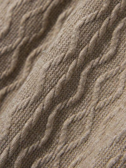 商品DIAMOND LAYLA|Twisted Collar Cardigan Shirt [Beige],价格¥680,第3张图片详细描述
