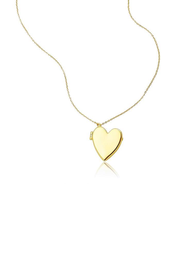 商品ADORNIA|14K Gold Plated Heart Locket Pendant Necklace,价格¥150,第1张图片