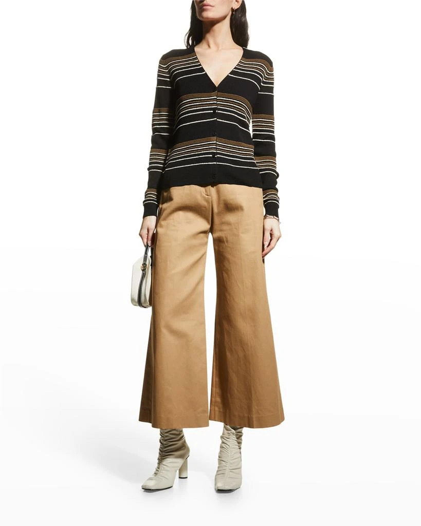 商品Theory|Ottoman Stripe V-Neck Cardigan,价格¥680,第1张图片