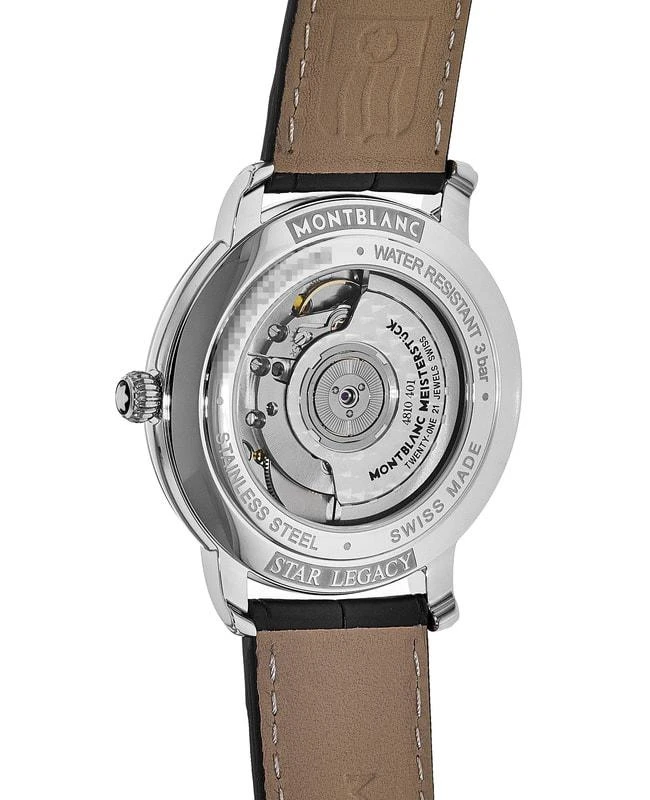 商品MontBlanc|Montblanc Star Legacy Automatic Grey Dial Leather Strap Men&apos;s Watch 118517,价格¥9213,第3张图片详细描述