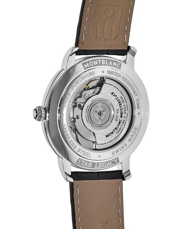 商品MontBlanc|Montblanc Star Legacy Automatic Grey Dial Leather Strap Men's Watch 118517,价格¥10463,第5张图片详细描述