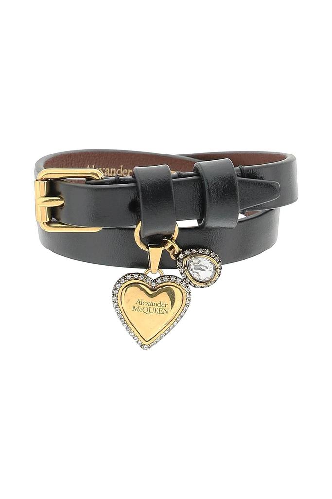 LEATHER BRACELET WITH HEART CHARM商品第1张图片规格展示