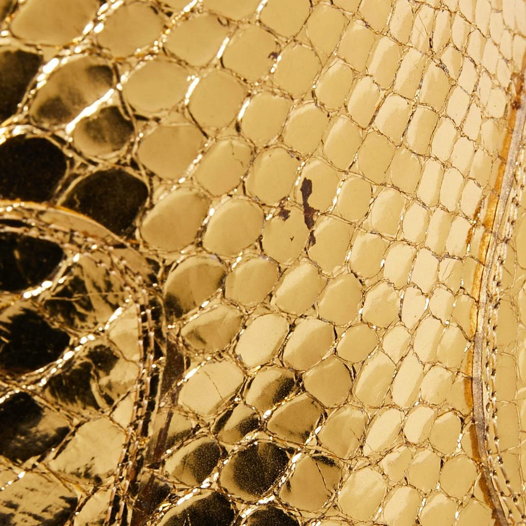 Giuseppe Zanotti Gold Python Embossed Leather Ankle Boots Size 37 商品