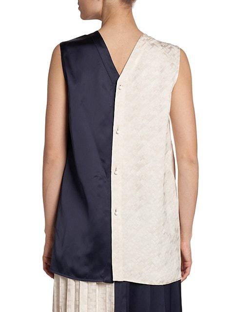 Colorblocked Woven Sleeveless Top商品第5张图片规格展示