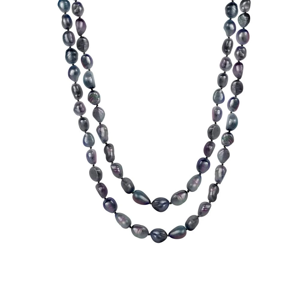 商品Splendid Pearls|Endless 64" Multicolor Baroque Shaped Pearl Necklace,价格¥223,第1张图片
