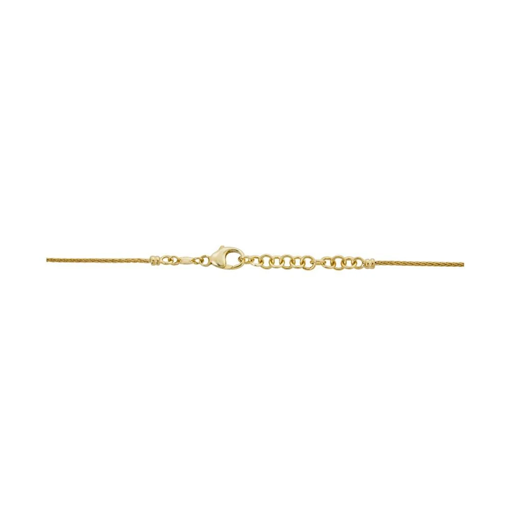 商品Macy's|Mother-of-Pearl & Cubic Zirconia Flower Disc Pendant Necklace in 14k Gold-Plated Sterling Silver, 27" + 1" extender,价格¥891,第2张图片详细描述