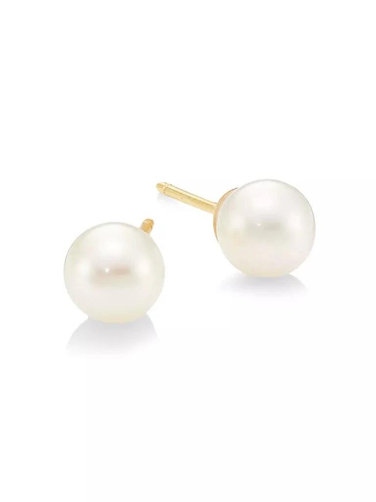 商品MATEO|14K Yellow Gold &amp; 6MM Cultured Freshwater Pearl Stud Earrings,价格¥2427,第1张图片