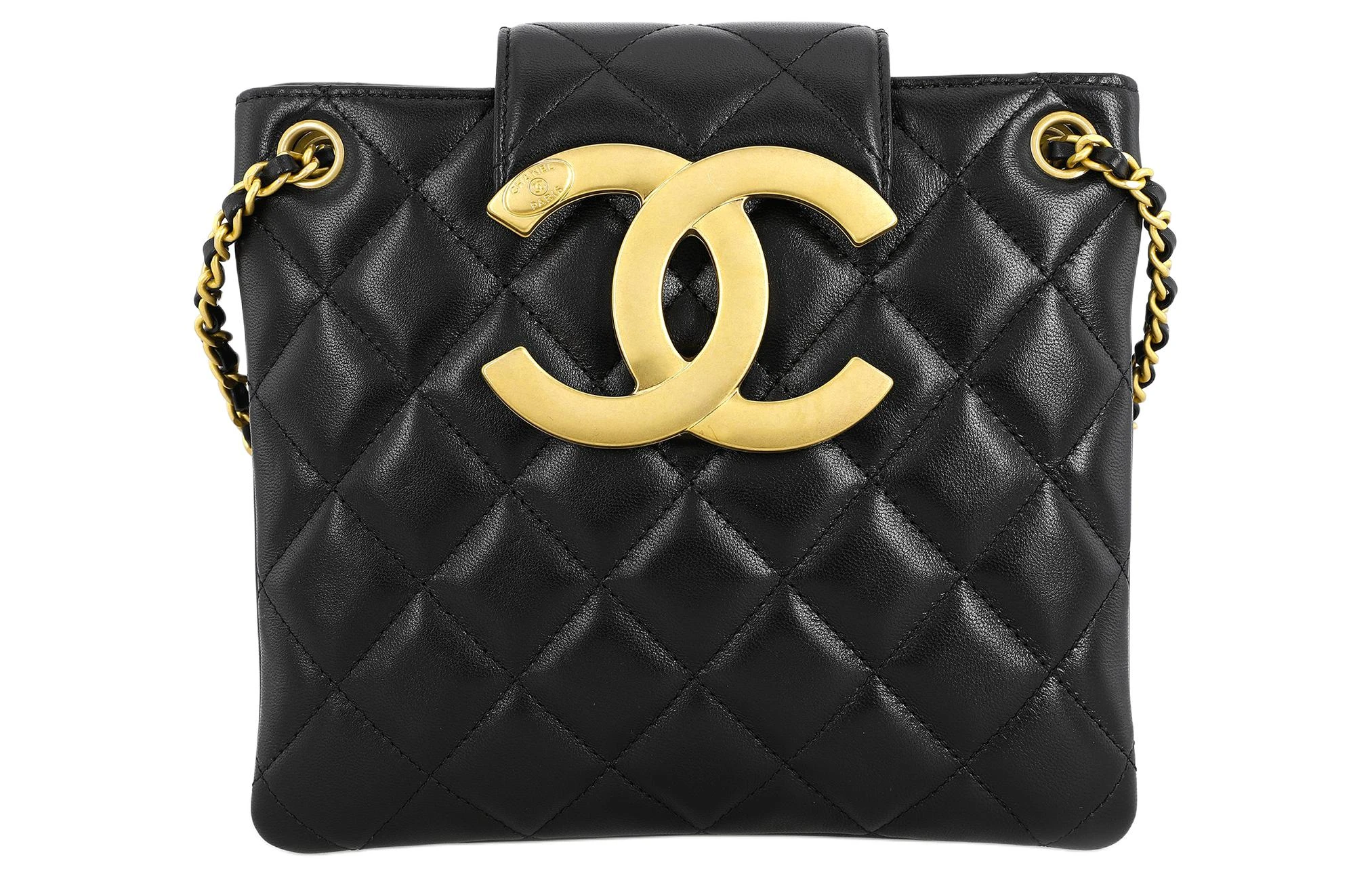 商品[国内直发] Chanel|香奈儿 24C 早春度假系列 大Logo 羊皮 托特包Tote包购物袋斜挎单肩包 女款 黑色 24年新款,价格¥38734,第1张图片