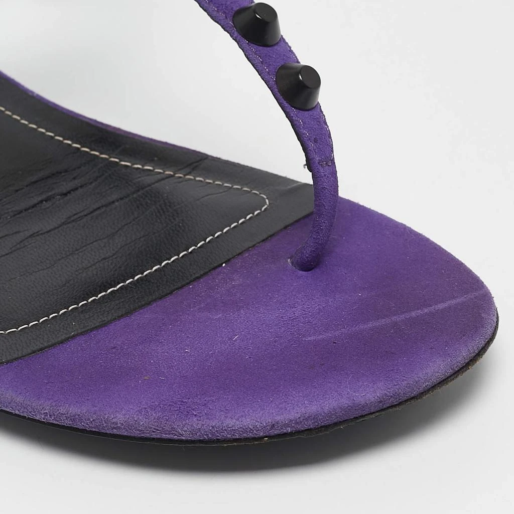 Balenciaga Purple Suede Arena Flat Sandals Size 37 商品