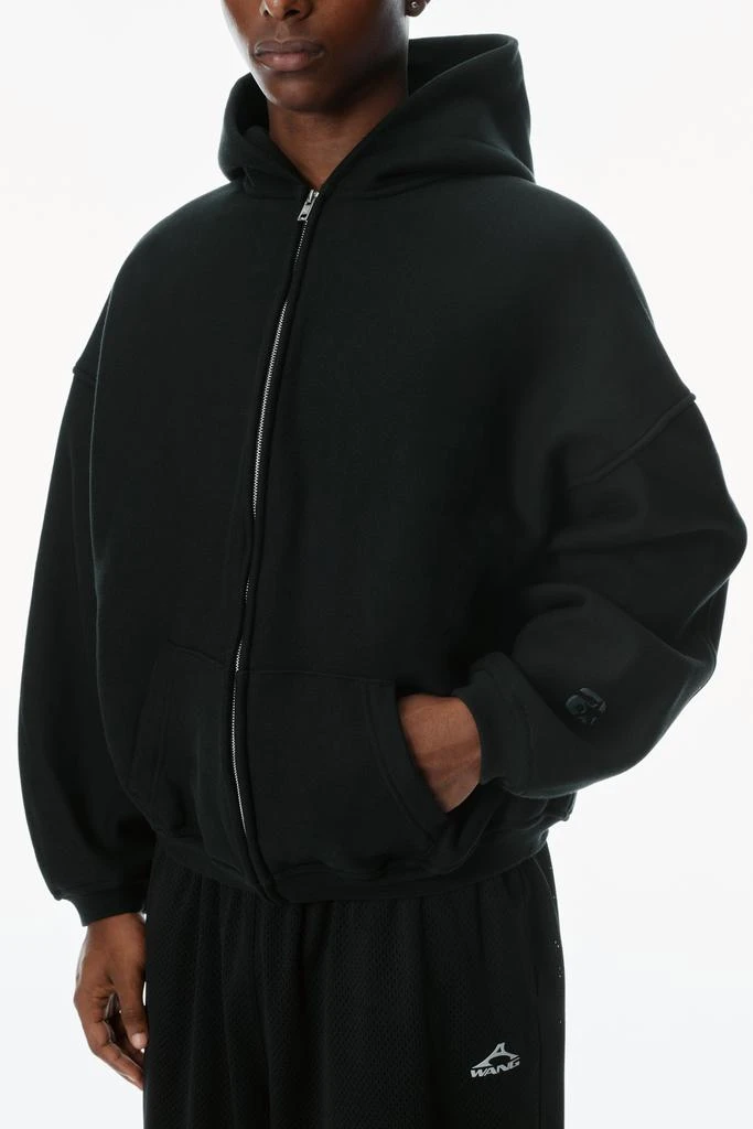 商品Alexander Wang|STAR ZIP UP HOODIE IN DENSE FLEECE,价格¥3743,第3张图片详细描述