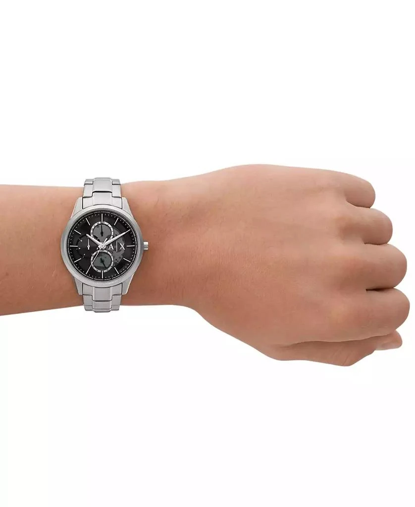 商品Armani Exchange|Men's Dante Multifunction Silver-Tone Stainless Steel Watch 42mm,价格¥1271,第5张图片详细描述