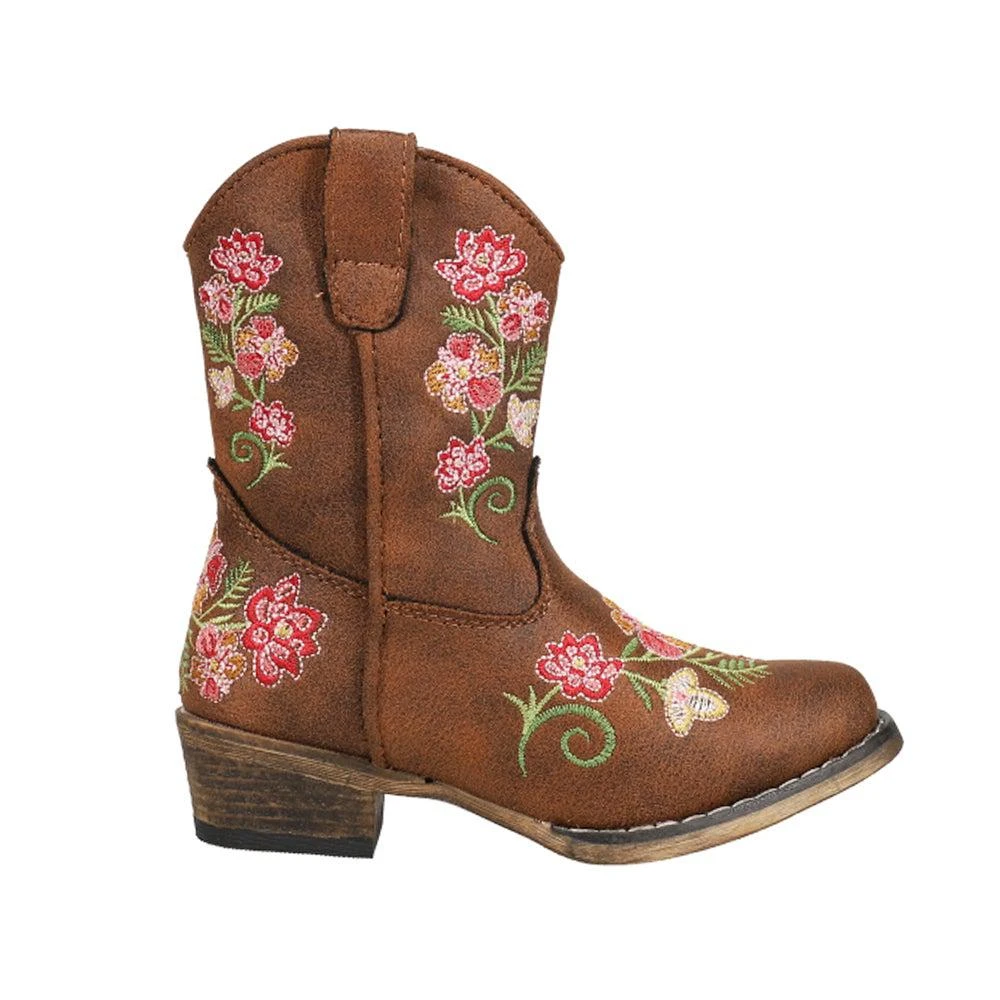商品Roper|Juliet Round Toe Cowboy Boots (Toddler),价格¥462,第1张图片