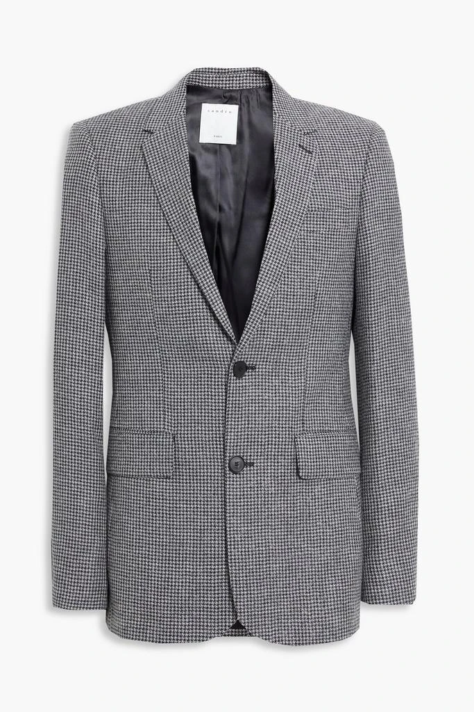 商品Sandro|Houndstooth wool-blend blazer,价格¥1310,第1张图片