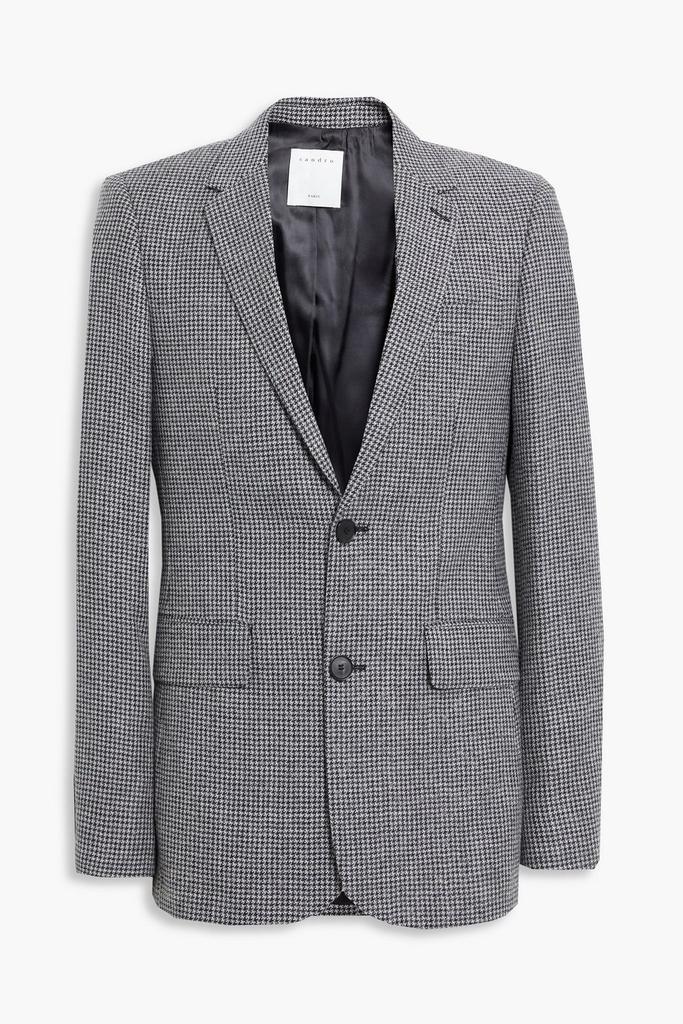 商品Sandro|Houndstooth wool-blend blazer,价格¥2305,第1张图片