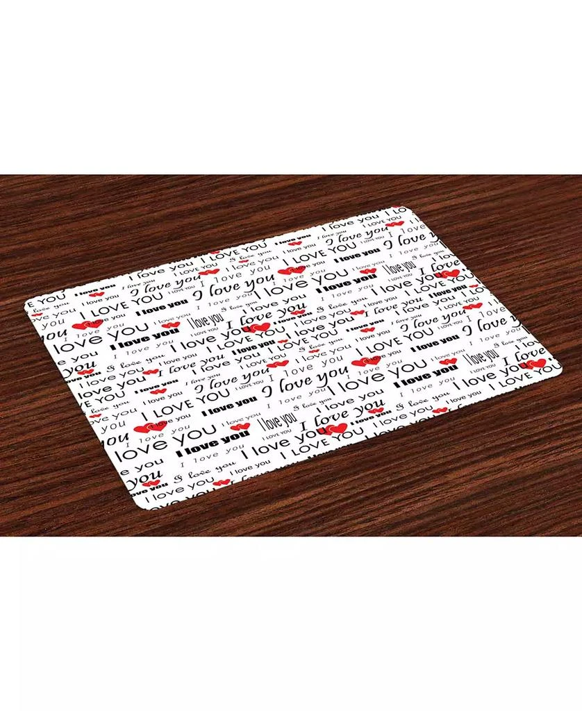 商品Ambesonne|Romantic Place Mats, Set of 4,价格¥225,第1张图片