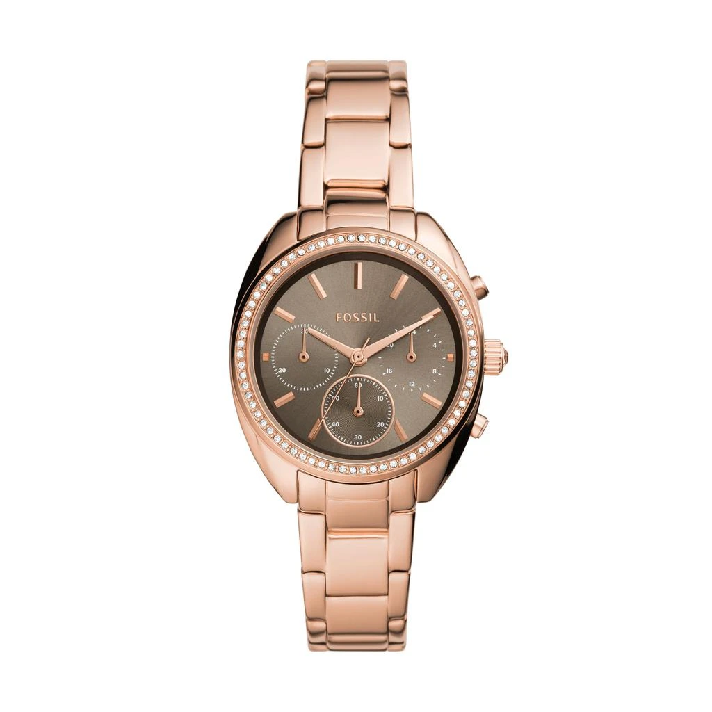 商品Fossil|Fossil Women's Vale Chronograph, Rose Gold-Tone Stainless Steel Watch,价格¥445,第1张图片