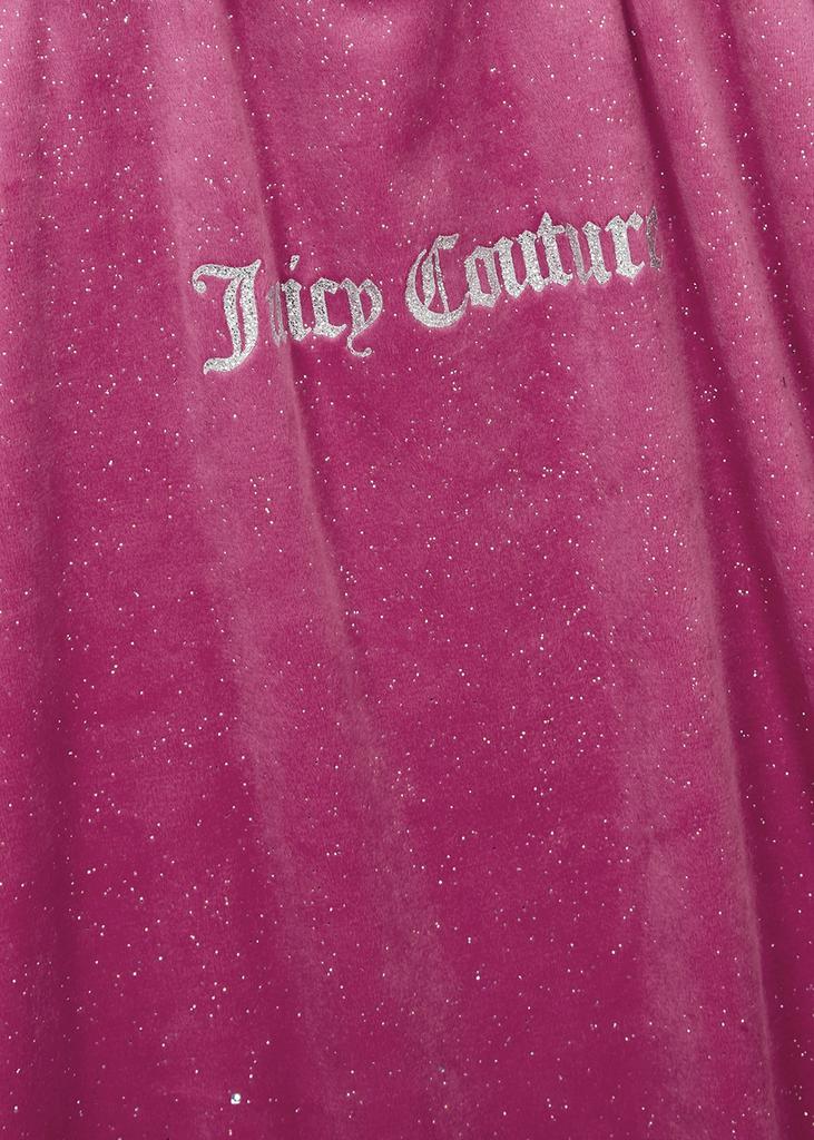 KIDS Pink logo glittered velour T-shirt dress (9-14 years)商品第2张图片规格展示