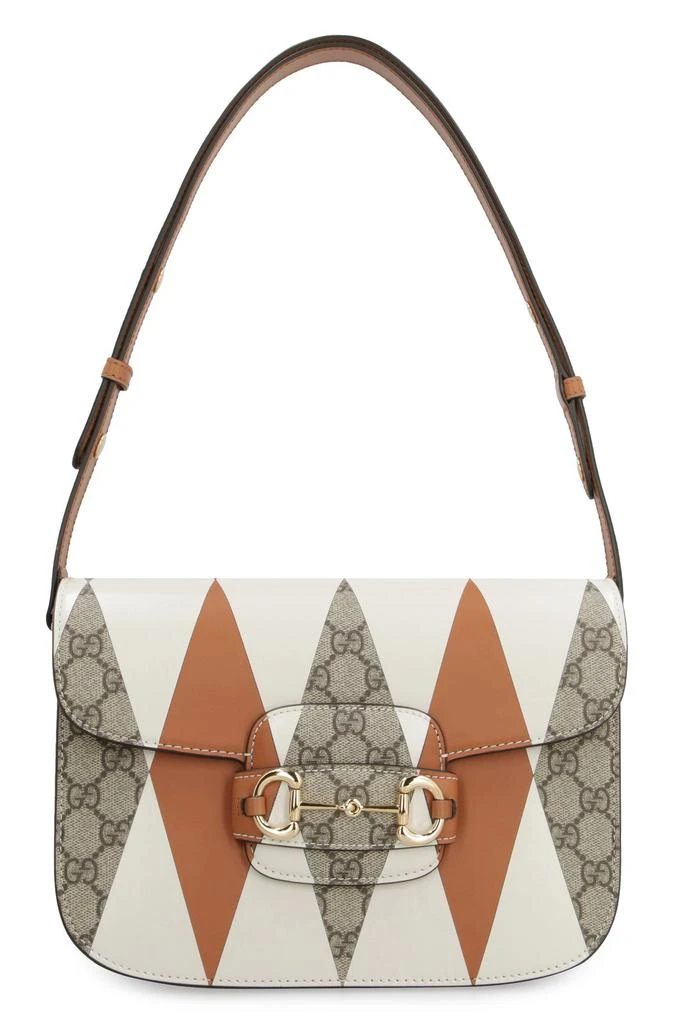 商品Gucci|Gucci Horsebit 1955 Geometric Pattern Small Shoulder Bag,价格¥23192,第1张图片