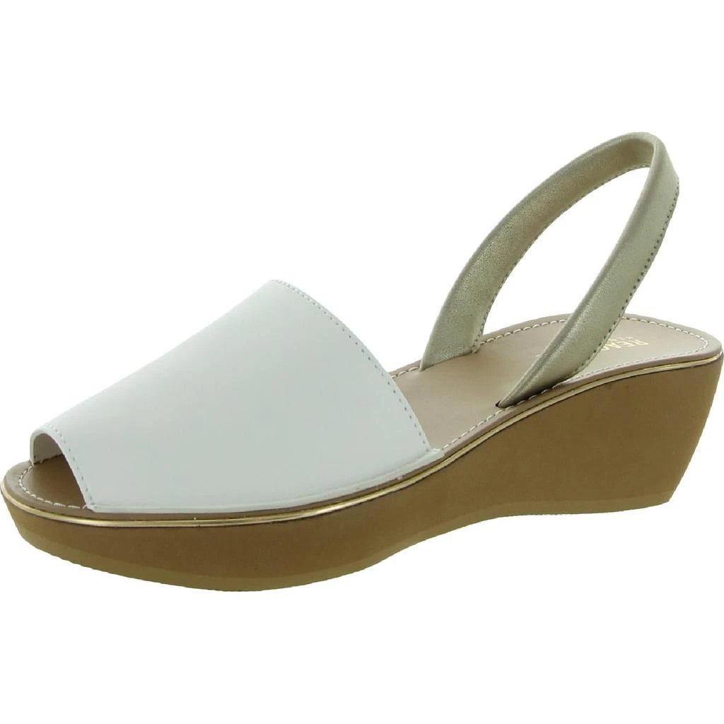 商品Kenneth Cole|Kenneth Cole Reaction Womens Fine Glass Welt Faux Leather Platform Wedge Sandals,价格¥114,第1张图片