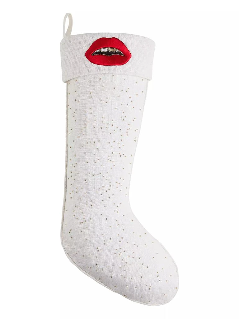 商品Jonathan Adler|Lips Beaded Stocking,价格¥672,第1张图片