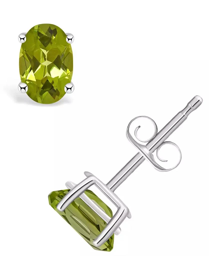 商品Macy's|Peridot (1-1/10 ct. t.w.) Stud Earrings in 14K Yellow Gold or 14K White Gold,价格¥1178,第1张图片