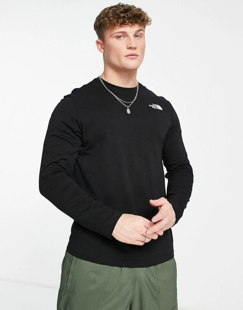 商品The North Face|The North Face Redbox long sleeve t-shirt in black,价格¥257,第3张图片详细描述