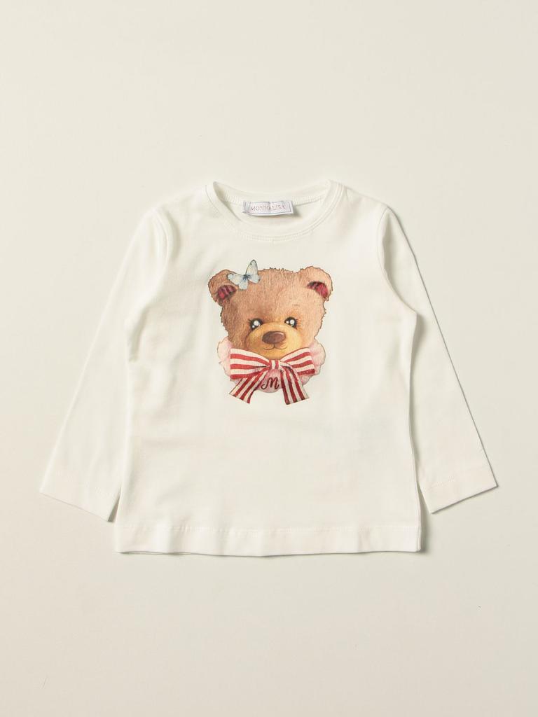 Monnalisa t-shirt in cotton with bear print商品第1张图片规格展示