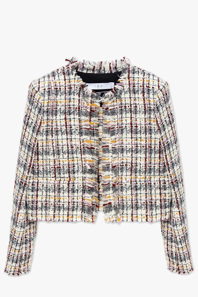 商品IRO|Iro Checked Round-Neck Tweed Blazer,价格¥1784,第1张图片