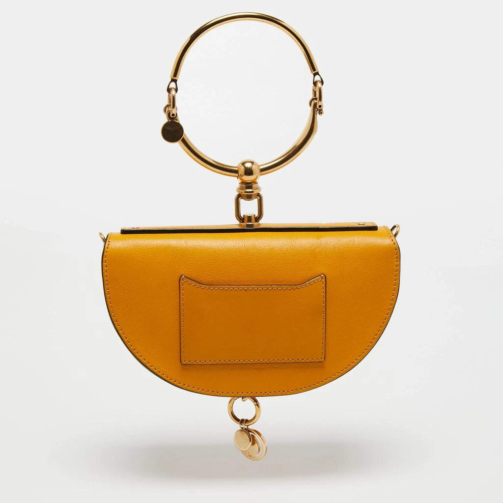 商品[二手商品] Chloé|Chloe Mustard Yellow Leather Nile Bracelet Minaudière Crossbody Bag,价格¥4644,第4张图片详细描述