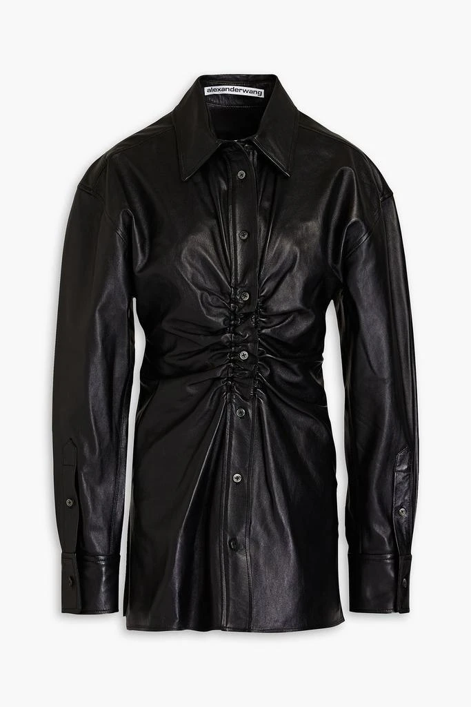 商品Alexander Wang|Ruched leather shirt,价格¥1138,第1张图片