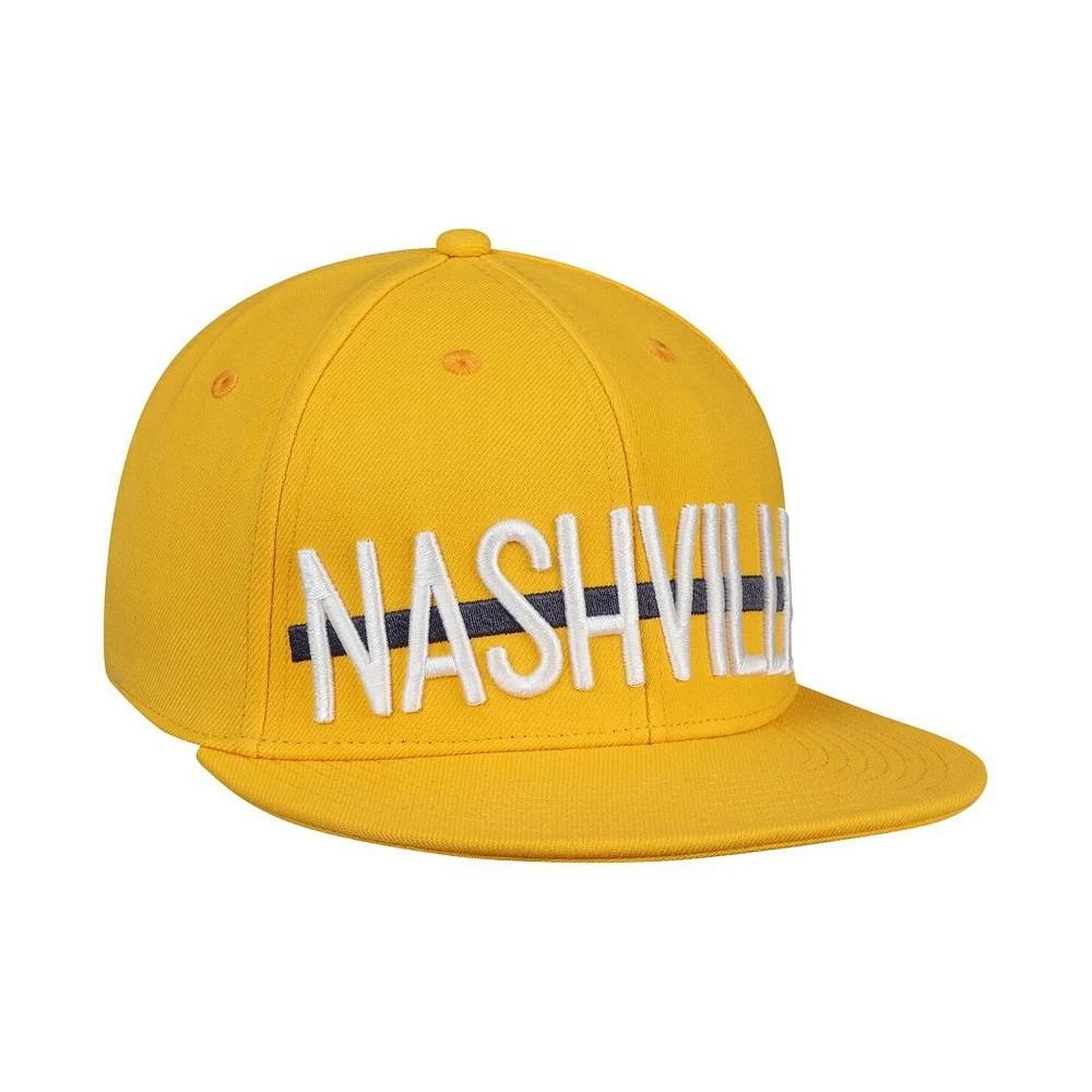 商品Adidas|Men's Gold-Tone Nashville Predators Culture Middle Bar Flex Hat,价格¥188,第3张图片详细描述