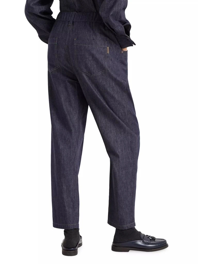 商品Brunello Cucinelli|No Fade Denim Five Pocket Track Trousers,价格¥11201,第3张图片详细描述