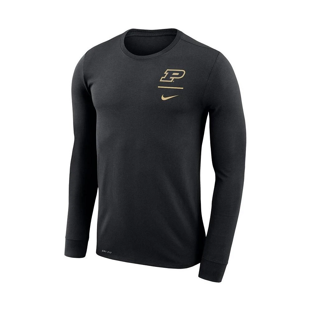 商品NIKE|Men's Black Purdue Boilermakers Logo Stack Legend Performance Long Sleeve T-shirt,价格¥306,第2张图片详细描述