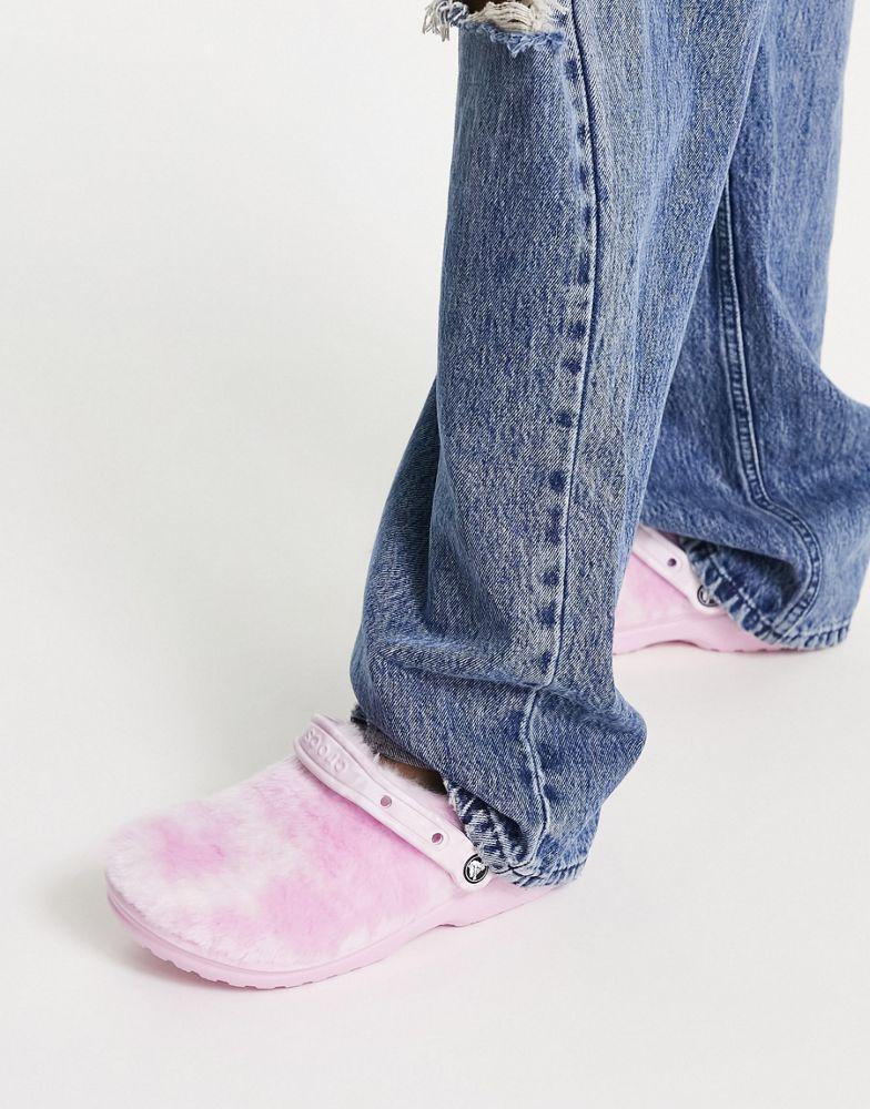 商品Crocs|Crocs classic fur sure clog in pink,价格¥378,第1张图片