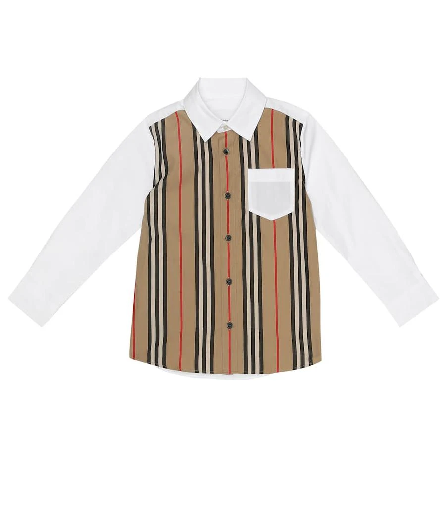 商品Burberry|Icon Stripe stretch-cotton shirt,价格¥1437,第1张图片