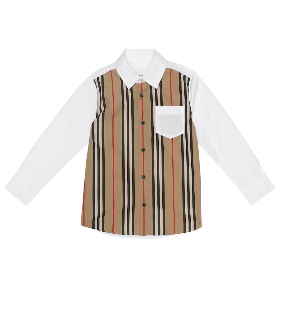 商品Burberry|Icon Stripe stretch-cotton shirt,价格¥1200,第1张图片