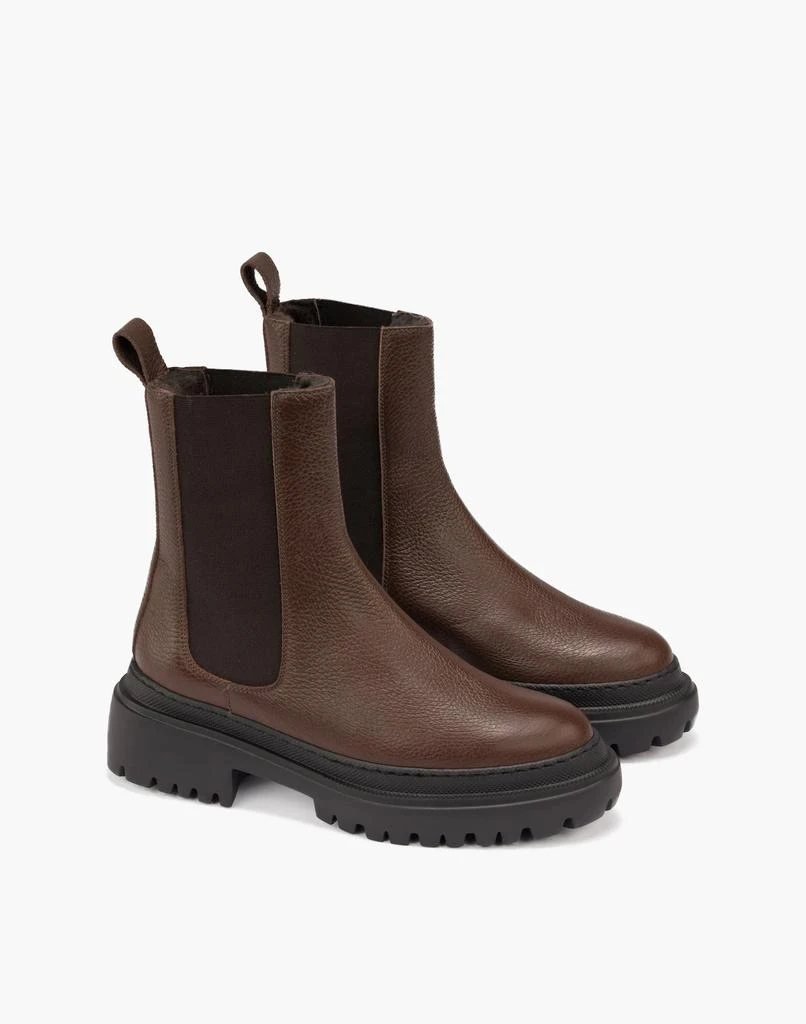 商品Madewell|Maguire Shearling-Lined Leather Cortina Chelsea Boots,价格¥2629,第1张图片